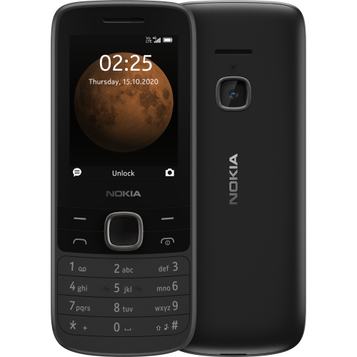 nokia 225 4G charcoal front back int