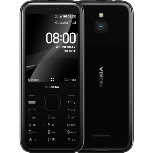nokia 8000 4G onyx front back int