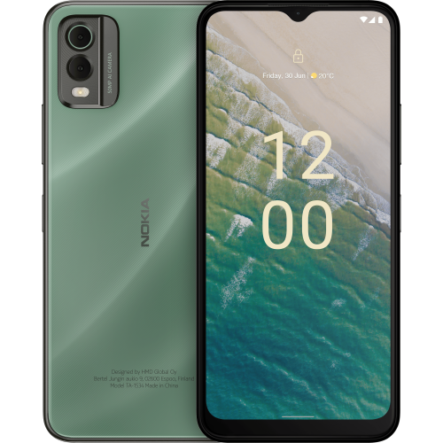 nokia C32 AutumnGreen front back int
