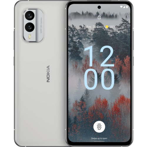 nokia X30 5G ice white front back int